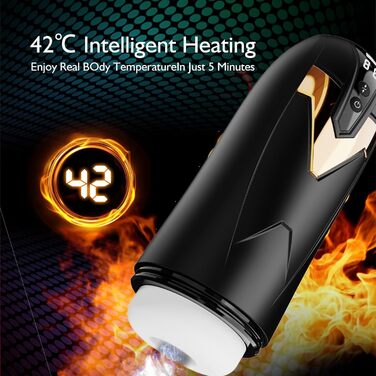 Електричний мастурбатор Sumeber з 9 вібраціями, телескопічною функцією та LCD дисплеєм. Реалістична вагіна для чоловіків