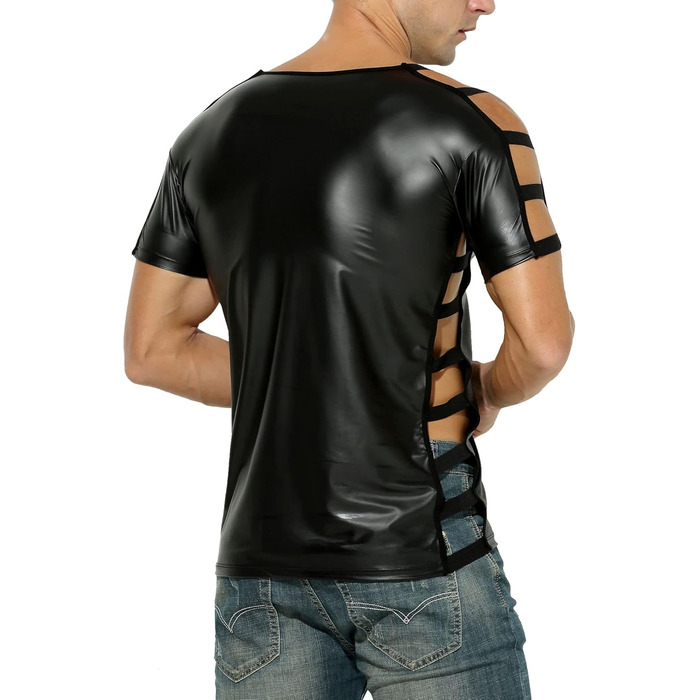 Чоловіча футболка з латексу, напіврукав, вирізи XL