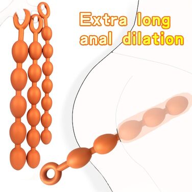Анальні кулі Jixaxe з силікону: кулі-анальні плаґи для сексуальної стимуляції (5 кульок)