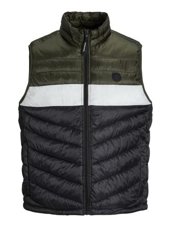 Чоловічий жилет Jack & Jones Jjehero Noos стібаний, колір Rosin/Black/White, розмір L