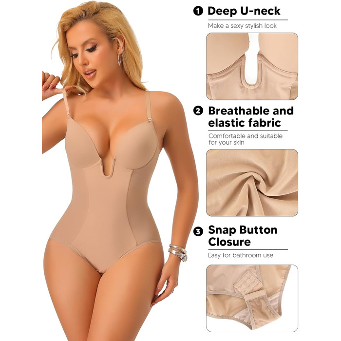 Боді-корректор JoyShaper Daen для живота та талії, бежевий, розмір S