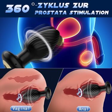 Анальні вібратори для жінок. Набір секс-іграшок з 7 режимами вібрації та обертання. Силіконовий butt plug для жінок та чоловіків.