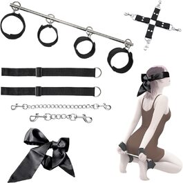 Набір для БДСМ: 26 предметів (наручники, анальні іграшки, кільця, чізки, маски, плети)