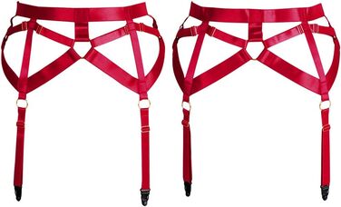 Жіночий готичний корсет-стрінг з 4 кліпсами, пояс-стрінг, готичний стиль, універсальний розмір, бордовий колір