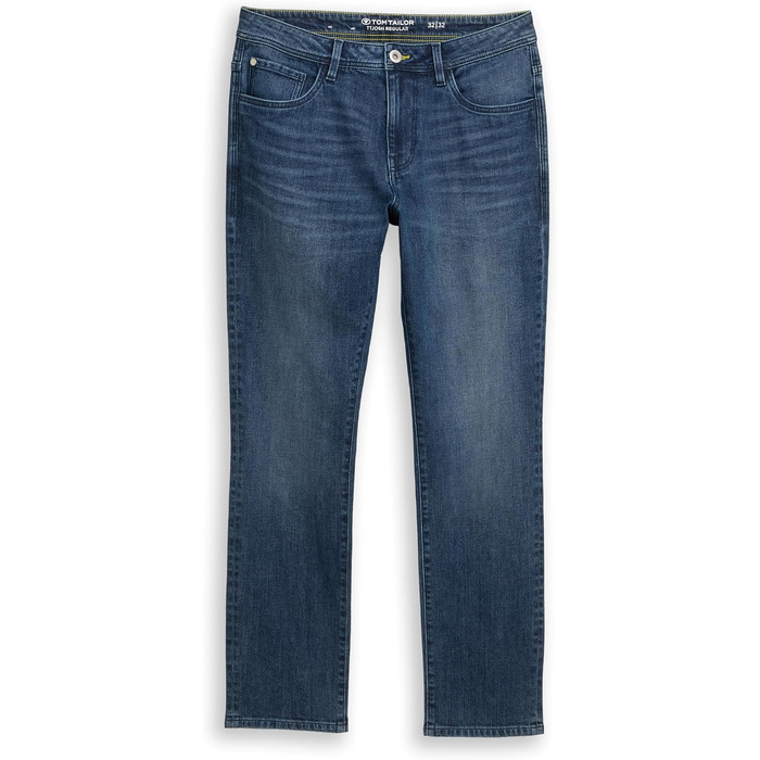 Чоловічі джинси Tom Tailor TTJOSH Regular Slim, колір Mid Stone Bright Blue Denim, розмір 34W/32L