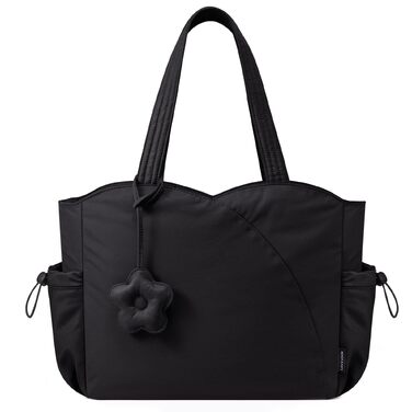 Жіноча сумка-шопер LOVEVOOK великого розміру, м'яка сумка через плече (Puffer Bag) для роботи, навчання та подорожей, 17 дюймів, чорна