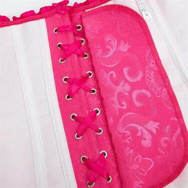 Корсет для повних грудей: спідня білизна, корсаж, весільний варіант, рожевий/червоний сатин