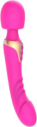 Вібратор для жінок JFRong Doppelkopf з функцією імпульсу - сексуальна іграшка з 10 режимами вібрації, силікон, G-точка, кліторальний, з подвійним мотором, для жінок та пар (рожевий)