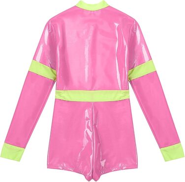 Костюм для косплею GRRKDFQ Erotiek: жіночий, рожевий, комбінезон з блискавкою, 3XL