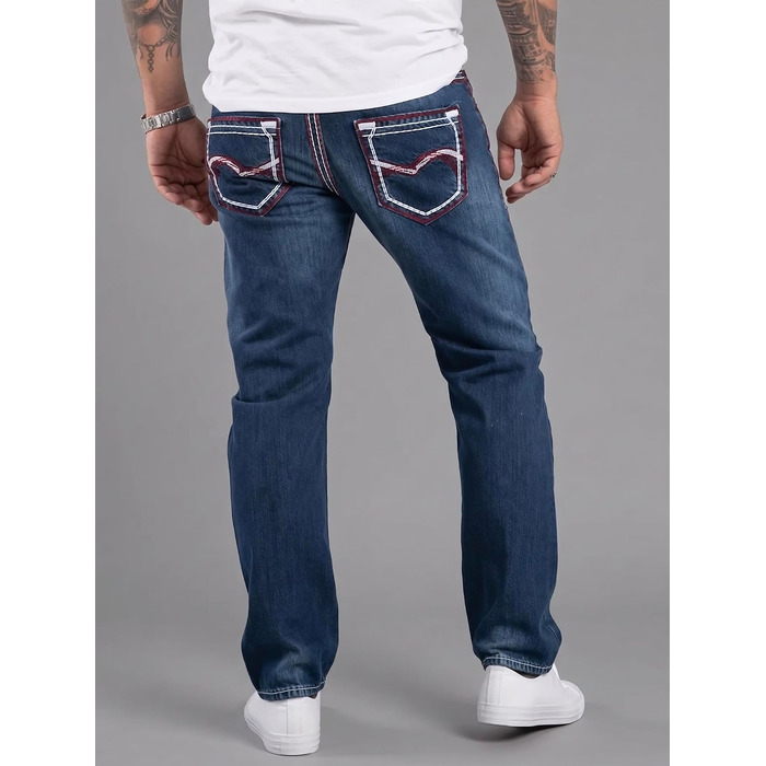 Чоловічі джинси Rock Creek Denim M33 з посиленими швами, темно-сині (42W / 36L, Rc-2272)