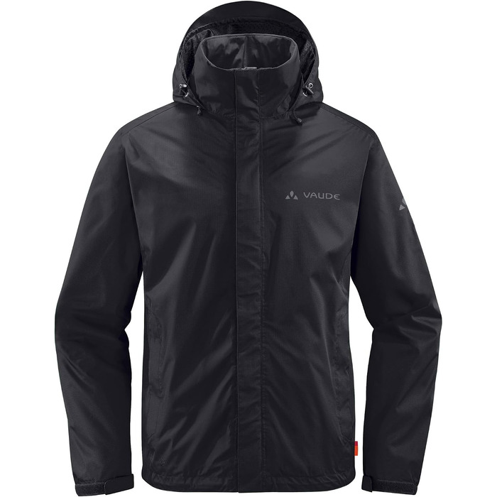 Чоловіча вітро- та водонепроникна куртка VAUDE Escape Light Jacket, дихаюча легка куртка для дощу, чорна, розмір 4XL