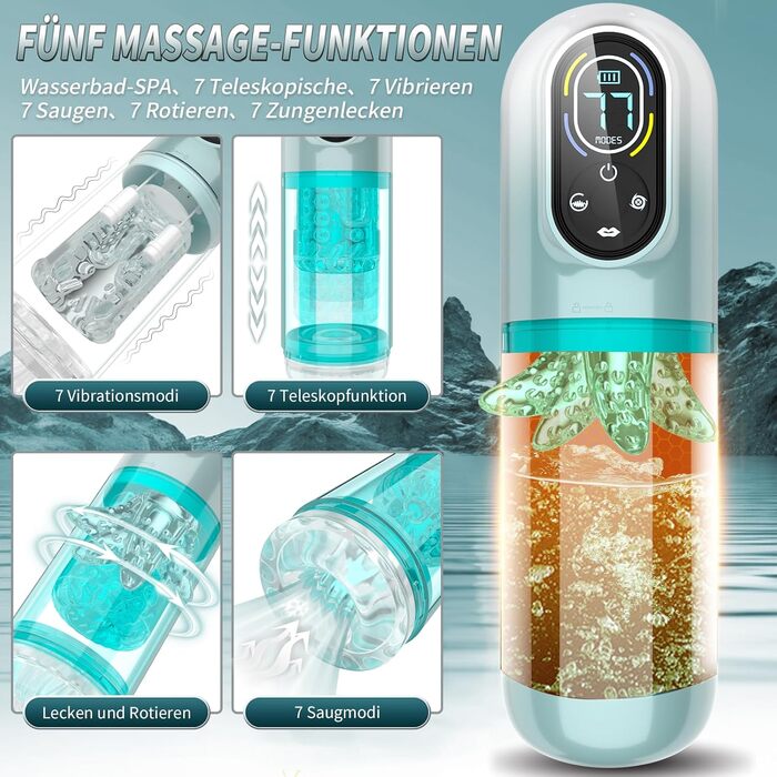 Мастурбатор для чоловіків з телескопічною функцією, вібрацією та насосом - мастурбатор для чоловіків