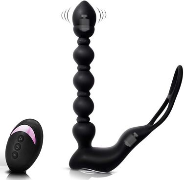 Анальний вібратор Penisring для стимуляції простати, аналплаг, масажер для пар, дildo для збільшення пеніса