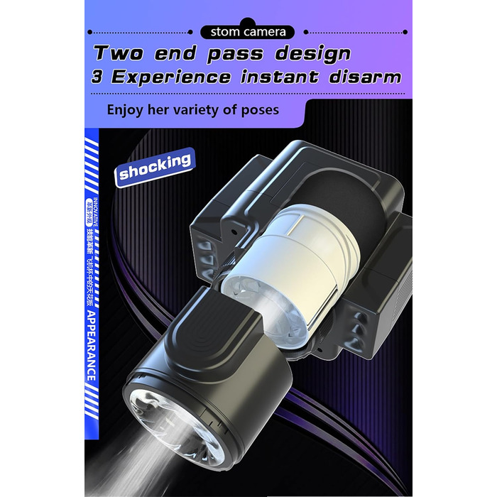 Мастурбатор для чоловіків з телескопічною конструкцією та 7 режимами вібрації - LZYLWC