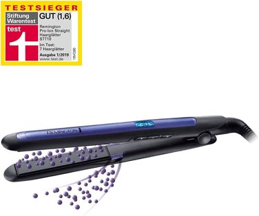 Випрямляч для волосся Remington Pro-Ion S7710 з потрійним іонним захистом, ультра-турмаліновим керамічним покриттям та LCD-дисплеєм (150-230°C)
