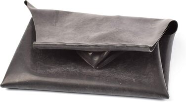 Латексний слип з пеніс-карманом Rubberfashion - коротка сексуальна латексна спідниця з презервативом для чоловіків, чорний, 0.4 мм, XL