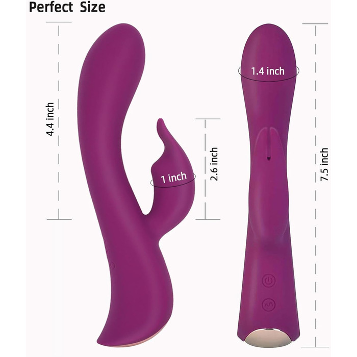 Вібратор для жінок Sexspielzeug Rabbit з 10 режимами вібрації, фіолетовий