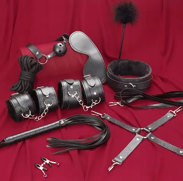 BDSM-набір UniGirl, чорний, 14 предметів