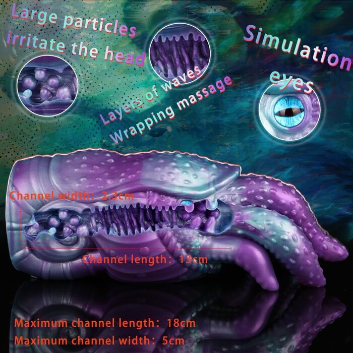 Масажер для чоловіків Silikon Octopus Tentacle 872г – Реалістичний секс-іграшка з силікону, Октопус, Клітор, Анальний