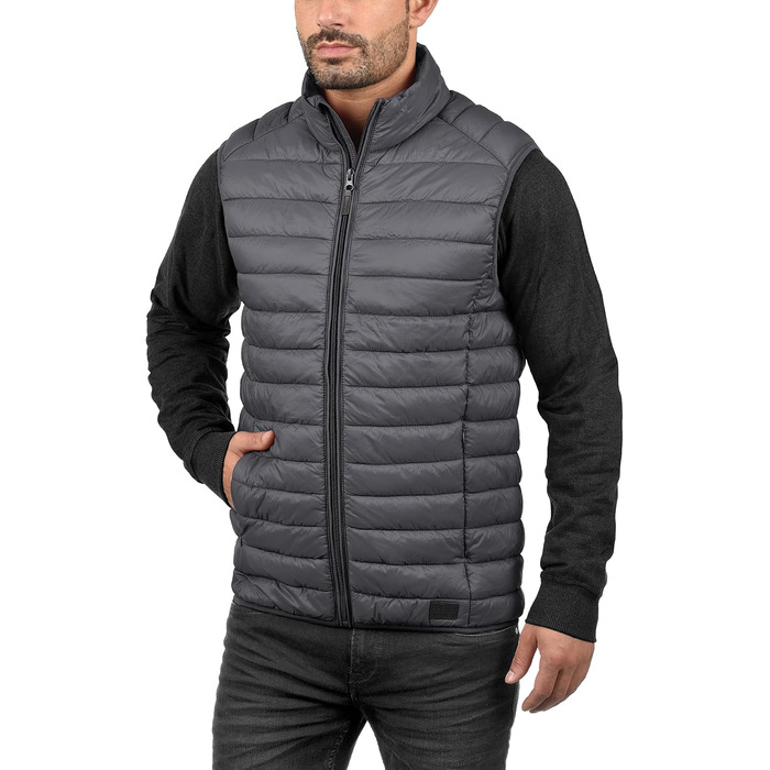 Чоловіча стібана жилетка Blend BHNille Outdoor темно-сірого кольору (Ebony Grey), розмір 3XL