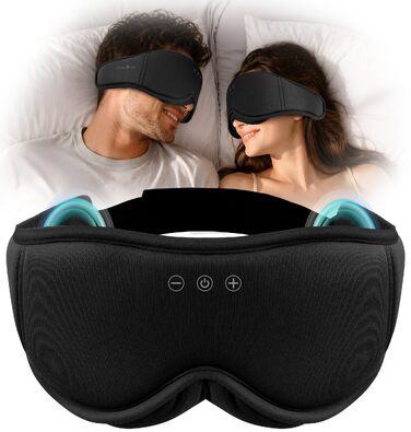 Маска для сну з Bluetooth-навушниками MUSICOZY, 3D бамбукова бавовна, колір темний