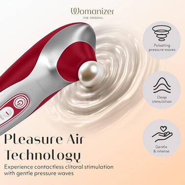 Womanizer Pro 40 - вібратор для клітора, жіночий секс-іграшка | 6 режимів, тихий, вологостійкий, червоний