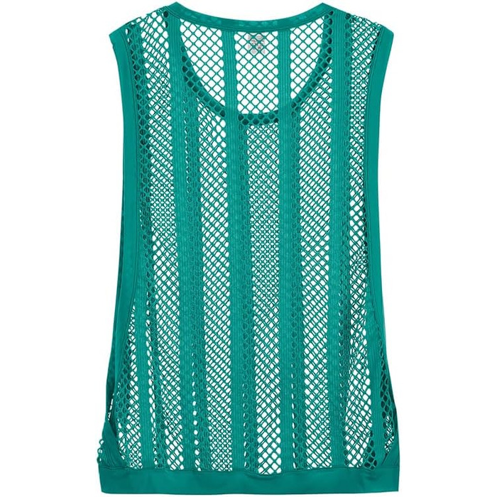 Жіночий топ YAHWULAI з прозорою вставкою, без рукавів, стильний, кремовий, розмір XL