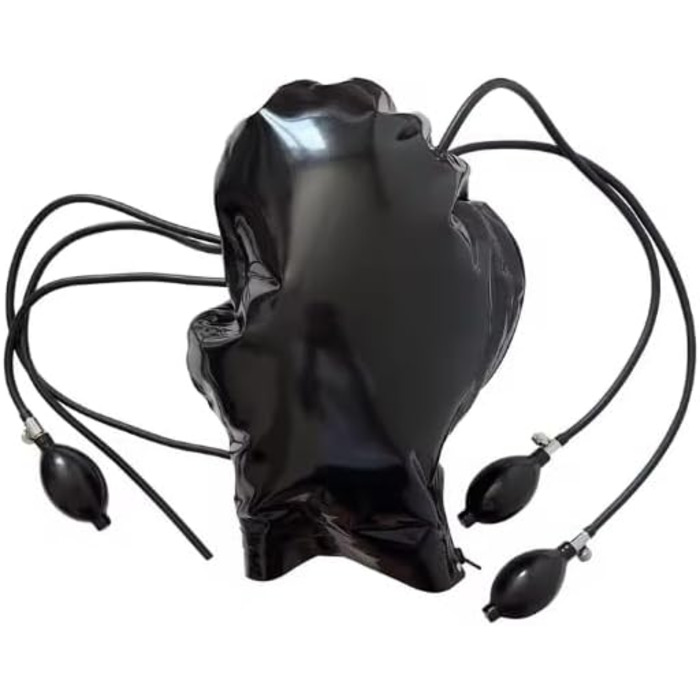 Костюм з латексу Gaylop з маскою та надувним шлангом, чорний