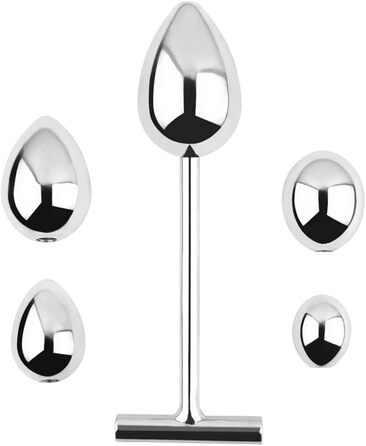 Анальний масажер Jinqian з нержавіючої сталі (5 кульок) - стимулятор G-точки, для жінок та чоловіків
