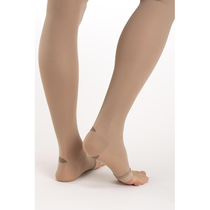 Компресійні панчохи проти тромбозу Relaxsan M1370A для жінок та чоловіків, 25-32 mmHg, відкриті, без шнурівки, білі [2 пари] (XL)