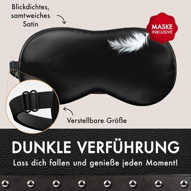 Пета для БДСМ-ігор Liebesfreunde® – Флогер, жорсткий та м'який, з маскою для очей