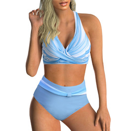 колір: блакитно-білий смугастий