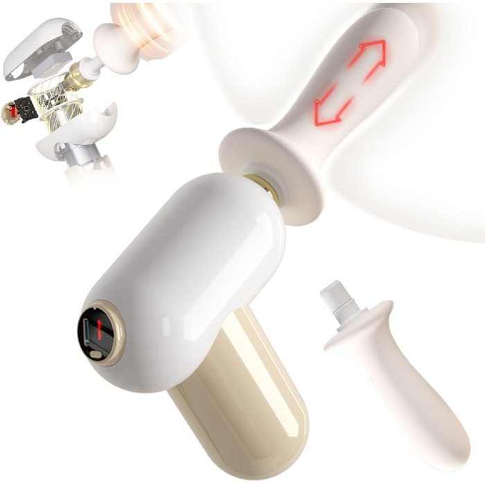 Анальний вібратор-телескоп Jpscor для жінок: 8 режимів, стимулятор G-точки, функція удару, силікон