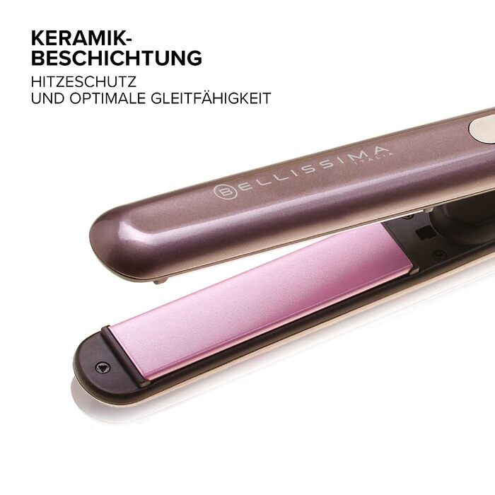 Випрямляч для волосся Bellissima Creativity B9 300 з керамічним покриттям, регулювання температури 150-230°C, сіро-фіолетовий