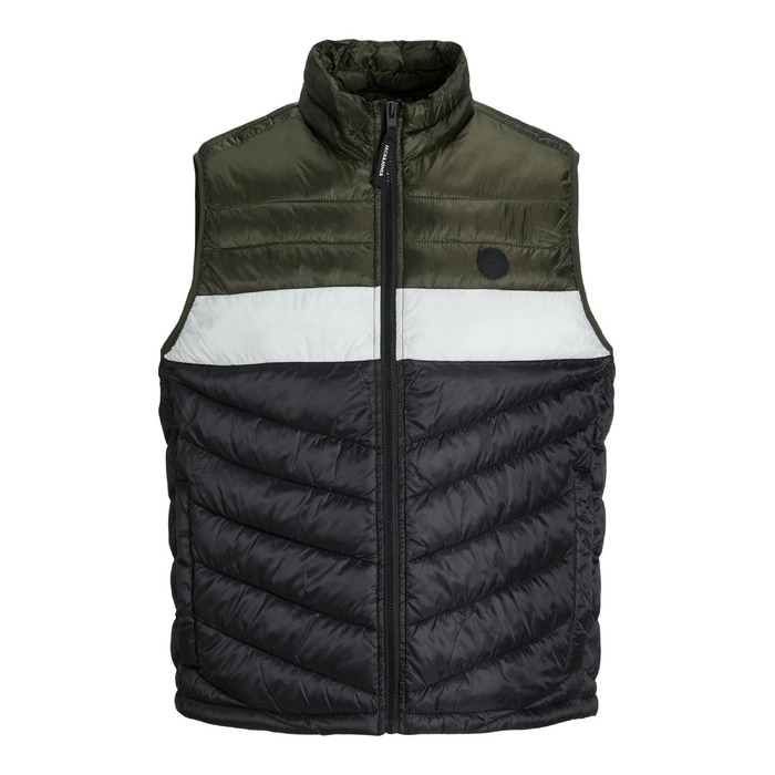 Чоловічий жилет Jack & Jones Jjehero Noos стібаний, колір Rosin/Black/White, розмір L