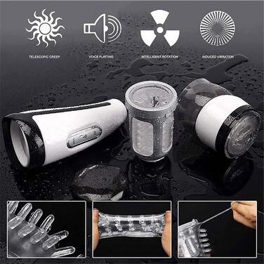 Електричний мастурбатор для чоловіків: чаша з 5 телескопічними функціями та 10 режимами вібрації. Автоматичний стимулятор пеніса, секс-іграшка для чоловіків