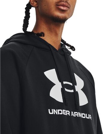 Чоловіча толстовка з капюшоном Under Armour Rival Fleece Logo Hoodie, чорна, розмір XL