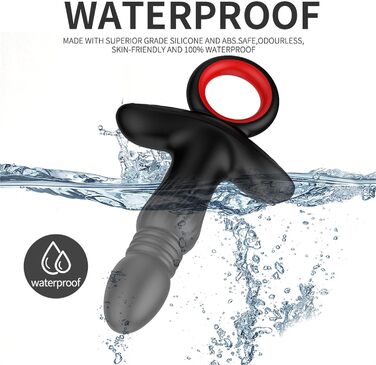 Вібратор для чоловіків, анальний плаг з пультом дистанційного керування, 9 режимів вібрації, стимулятор простати, чорний