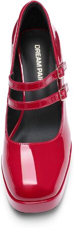 Жіночі туфлі-човники Dream Pairs з закритим носком, червоні (розмір 39 EU)