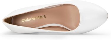 Жіночі класичні туфлі-човники Dream Pairs з закритим носком, білі, розмір 40 EU
