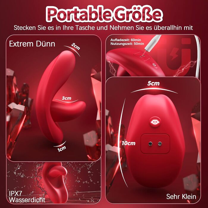 Вібратор для жінок Flirting: сексуальна іграшка для пар, 10 режимів, керування через додаток, рожевий