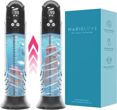 Електрична вакуумна помпа для збільшення статевого члена з акумулятором, LCD дисплеєм та USB-зарядкою - 20см Ø7см - для чоловіків, підтримка ерекції, тренування потенції