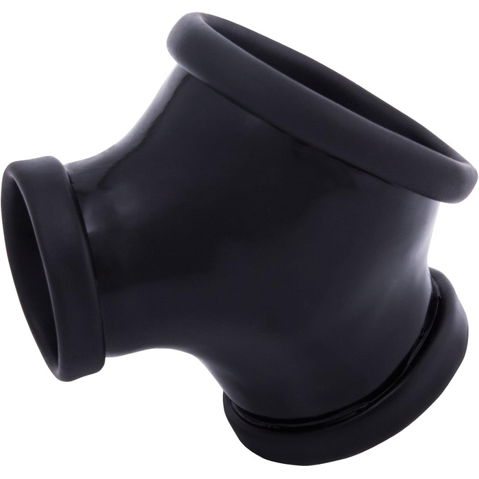 Стриптиз-рукав з латексу для чоловічих статевих органів, чорний, з кільцем 2.8 см, кільцем для яєчок 3.5 см, розтягувачем яєчок, секс-іграшка для початківців та професіоналів, виготовлено в Німеччині