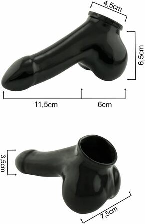 Провізор Latex Penis Sleeve S - 11.5 см, Чорний, Зроблено в Німеччині