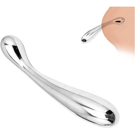 Анальні іграшки для чоловіків та жінок: металевий анаплаг з подвійним наконечником, для масажу простати, з двома кулями, з нержавіючої сталі