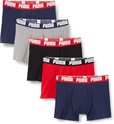 Боксер чоловічий PUMA Basic (5 шт. в упаковці), XL, багато кольорів (синій/червоний/чорний)