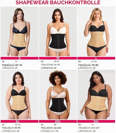 Коригуючий корсет для жінок KUMAYES Waist Trainer — моделюючий одяг для талії та живота, бежевий