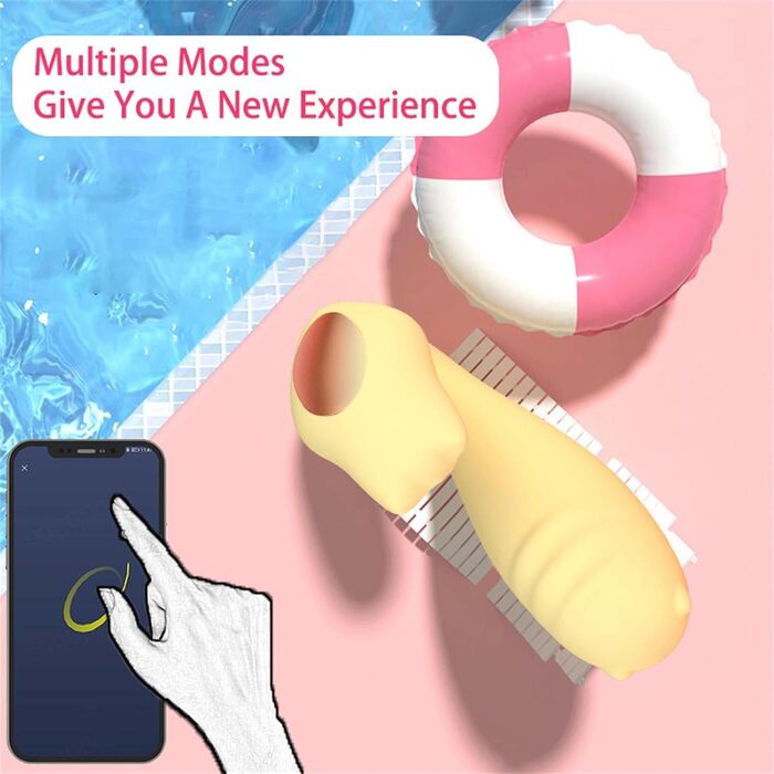 Вібратор для жінок та пар з пультом дистанційного керування, 9 режимів вібрації та 9 режимів потужності, портативний анальний дildo, жовтий