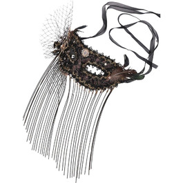 Чорна мереживна маска Wudaizhi: вінтажна елегантність для карнавалу та косплею