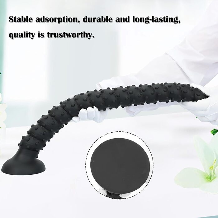 Анальний дилда Extra Langer Monster Spiral Dildo з текстурою для чоловіків та жінок, стимуляція G-точки, LZYLWC (Чорний, L)